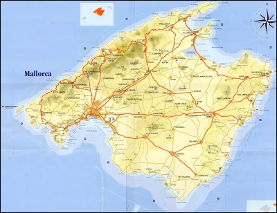 Quelle ville est située Sur l'ile de Majorque ?