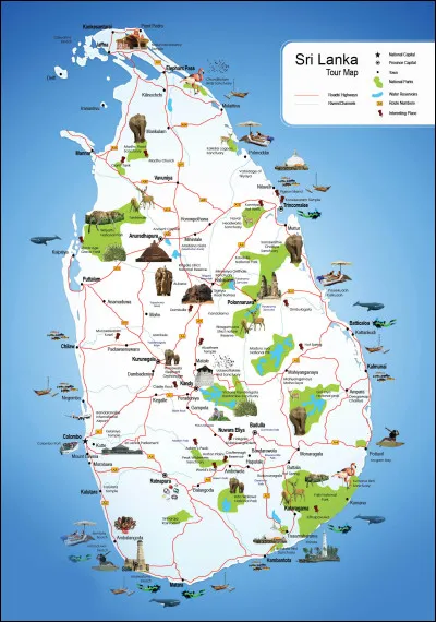 Quelle ville est située au Sri Lanka ?