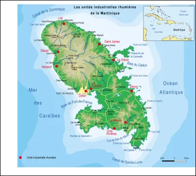 Quelle ville est située en Martinique ?
