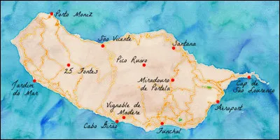 Quelle ville est située sur l'île de Madère ?