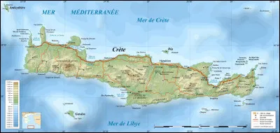 Quelle ville est située en Crête ?