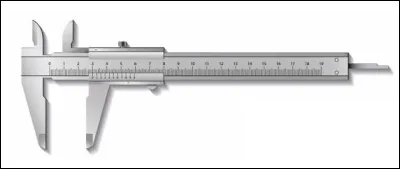 Quel est cet intrument de mesure composé d'une règle graduée avec un partie fixe et une partie mobile ?