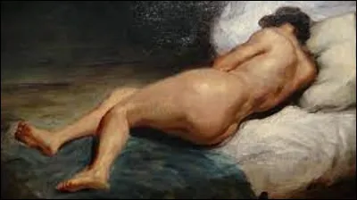 ''Femme nue allongée vue de dos'' est une toile romantique exécutée entre 1824 et 1826. Quel artiste a immortalisé cette femme dans cette position ?