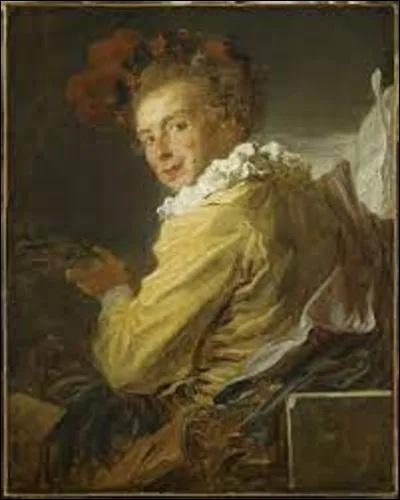 ''Figure de fantaisie'', appelé également ''La Musique'' ou ''Portrait de M. de la Bretêche'' est une huile sur toile rococo. Quel artiste a immortalisé cet homme sur cette peinture, posant trois-quarts de dos ?