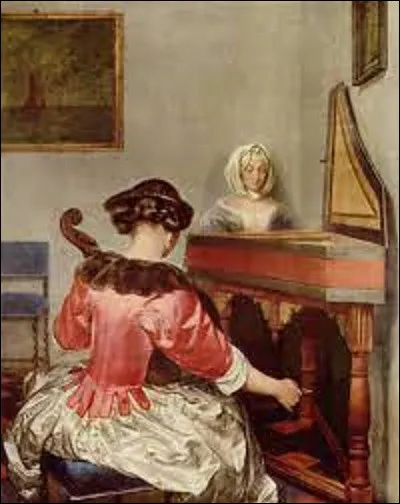 ''Le Concert'' est une toile baroque réalisée vers 1675. Quel artiste a immortalisé cette femme jouant du violoncelle de dos ?