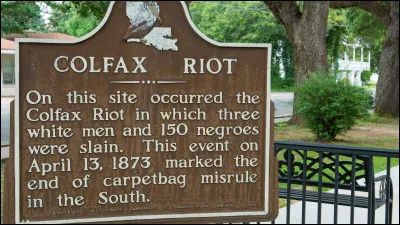 Quand et où le massacre de Colfax a-t-il eu lieu ?