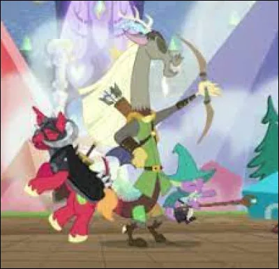Comment s'appelle le jeu de rôle dont Spike et Big Macintosh, puis Discord, sont fans ?