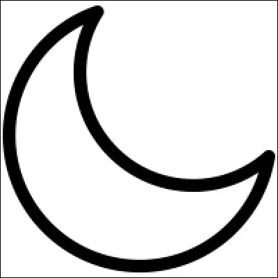 Que signifie le symbole en forme de demi-lune ? 🌙