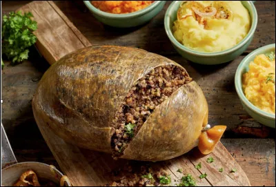 Quel est ce mets écossais en H, une panse de brebis farcie avec du hachi de viande ?