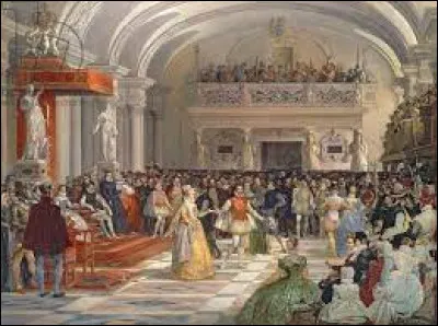Ce 18 ao&ucirc;t, a lieu &agrave; Paris, &agrave; la cath&eacute;drale Notre-Dame, le mariage d'Henri de Navarre, le futur roi Henri IV, avec Marguerite de Valois, soeur du roi Charles IX : c'&eacute;tait en ...