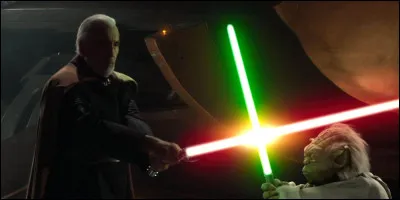08. Yoda vs Comte Dooku.

Par la suite, Yoda arrive pour sauver Anakin et Obi-Wan. Dooku riposte et lâche une bouffée d'éclairs mortels sur Yoda. Que fait ce dernier ?