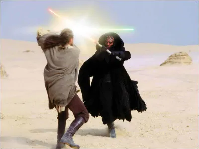 18. Qui-Gon Jinn vs Dark Maul.

Dans l'épisode I, Maul attaque Qui-Gon sur Tatooine. Quelle est l'issue du combat ?