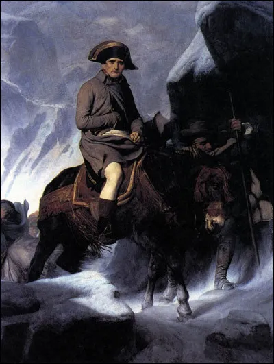 Qui a peint le célèbre portrait de Napoléon sur son cheval, connu sous le nom de "Bonaparte franchissant les Alpes" ?