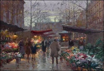 Qui a immortalisé ce marché au fleurs à Paris ?