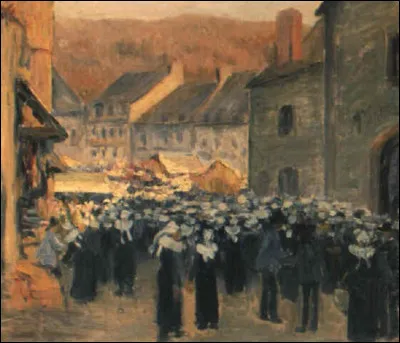 À quel Nabi doit-on cette scène de marché à Pont-Aven ?