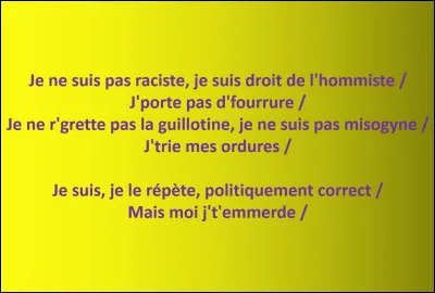 Ces paroles proviennent-elles d'une véritable chanson ?