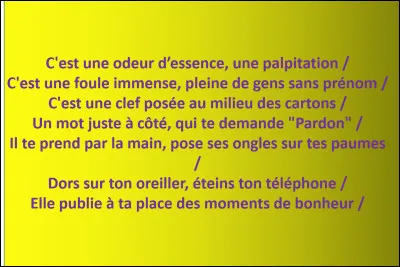 Ces paroles proviennent-elles d'une véritable chanson ?