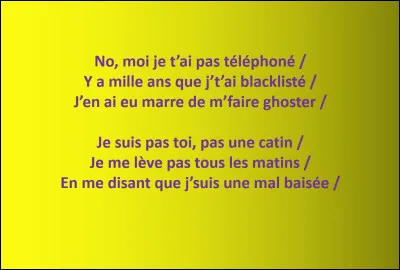 Ces paroles sont-elles tirées d'une véritable chanson ?