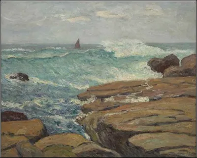 Qui a peint "La vague échevelée, Saint-Guénolé, Penmarch" ?
