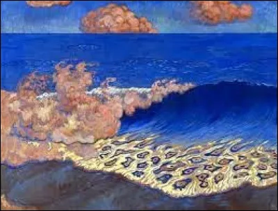 Qui a peint "Marine bleue, effet de vague" ?