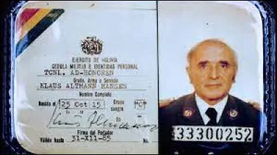 Ce 25 janvier, Klaus Barbie qui vivait en Bolivie sous une fausse identité est arrêté : c'était en ...
