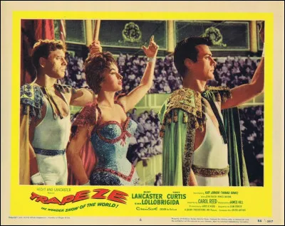 Quelle actrice accompagne Burt Lancaster et Tony Curtis dans le film "Trapèze" ?