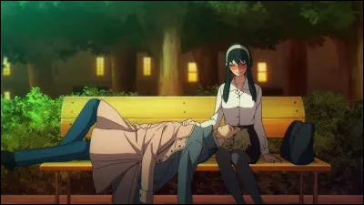 Finalement le monstre disparaît d'un coup. Tu t'évanouis et tu te réveilles en entendant une voix de plus en plus distincte. Lorsque tu ouvres les yeux, tu es vêtu d'un uniforme scolaire et sur les genoux d'une personne. Elle te demande si tu vas bien et te raconte qu'elle t'avait vu t'écrouler par terre sur le toit du lycée. Tu remercies cette personne et elle s'en va d'un geste de la main.