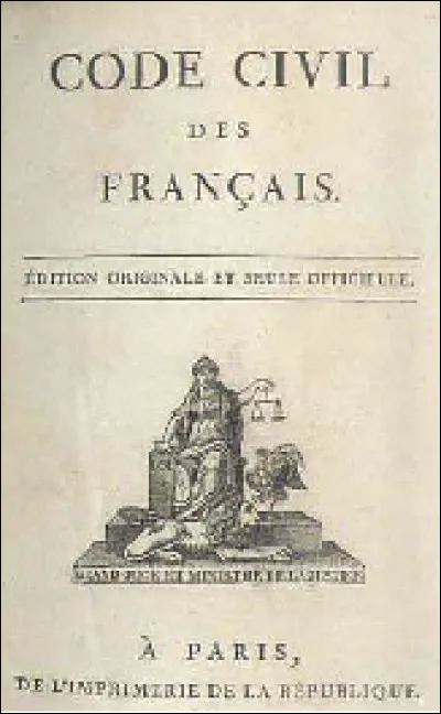 En quelle année a été créé le premier Code civil français ?
