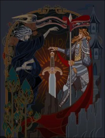 Qui fait grâce au futur roi Arthur, d'une épée et de son fourreau magique ?