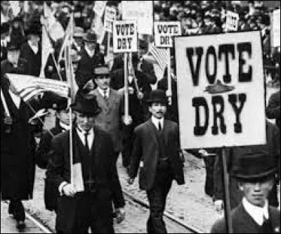 Ce 29 janvier, le XVIIIe amendement à la constitution des Etats-Unis établissant la prohibition, est ratifié il entrera en application un an plus tard : c'était en ...