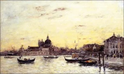 Quel peintre a reprsent 'Le quai des esclavons le soir, la douane et la Salute  Venise' ?