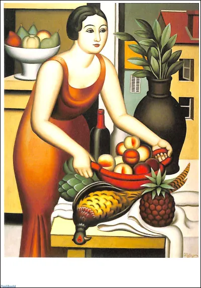 Qui a représenté cette ''Femme tenant un compotier'' ?