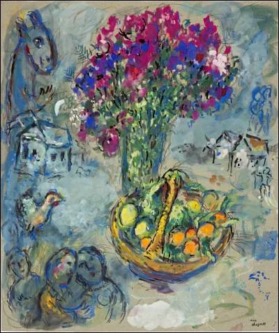 Qui a peint "Fête avec fleurs et fruits" ?