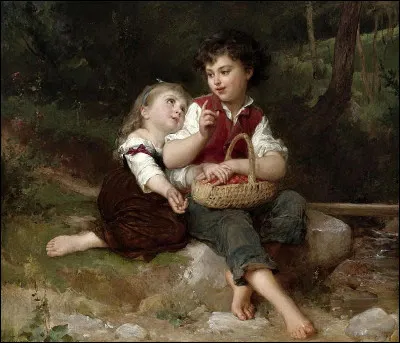 Qui a peint ces enfants sous le pommier ?