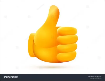 À combien de degrés le pouce est-il tourné ?