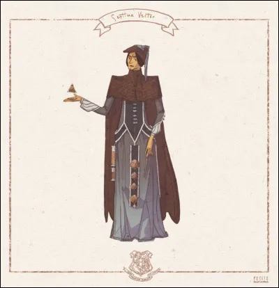 Quelle matière le professeur Septima Vector montre-t-il aux élèves de Poudlard ?