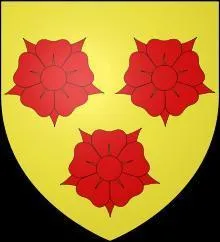 De quelle ville les trois roses figurant sur ce blason sont-elles les armoieries ?