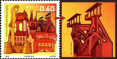 Luxembourg (2) > Quelle est cette construction typique de la région, focalisée sur la droite de l'image ?