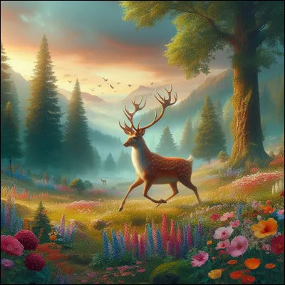 Soudain, un majestueux chevreuil apparut, et traversa gracieusement la [...].