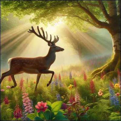 Les feuilles bruissèrent doucement sous ses [...] légers.