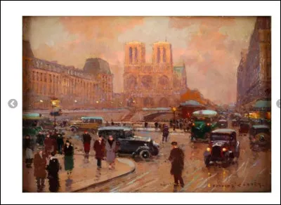 1882-1969 - Édouard Cortes évolue dans la période post impressionniste. Ses peintures aux couleurs vives, les jeux de lumière et la représentation de scènes de la vie quotidienne parisienne font écho à l'impressionnisme. Il se distinguera en 1907, à l'hôtel Drouot, lors d'une vente représentant des vues de Paris. Paris, qui sera et qui restera...