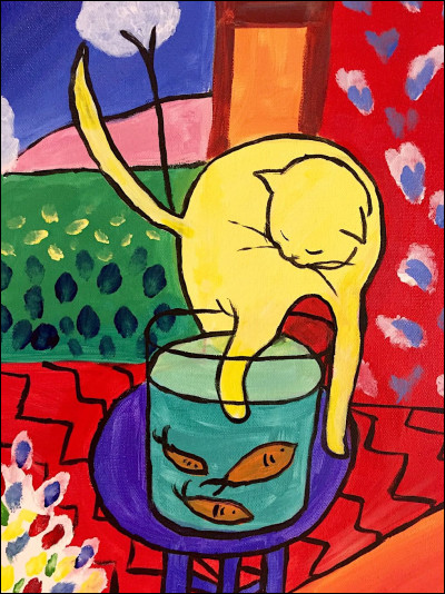 Qui a peint "Le Chat aux poissons rouges" ?