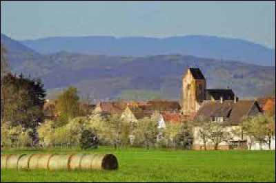 Village du Grand-Est, dans l'arrondissement de Sélestat-Erstein, Bourgheim se situe dans le département ...