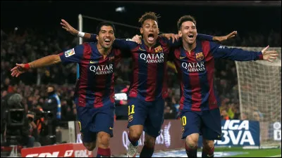 En 2014, le FC Barcelone a bouclé le transfert de Luis Suárez, qui a créé un trio historique, surnommé la "MSN" (Messi, Neymar et Suárez) ou encore "El Tridente". Combien de buts les trois footballeurs ont-ils marqués, lors de la saison "2014 - 2015" de la Liga ?