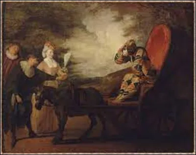 De ces trois rococos, lequel a réalisé ce tableau nommé ''Arlequin empereur de la lune'', vers 1710 ?