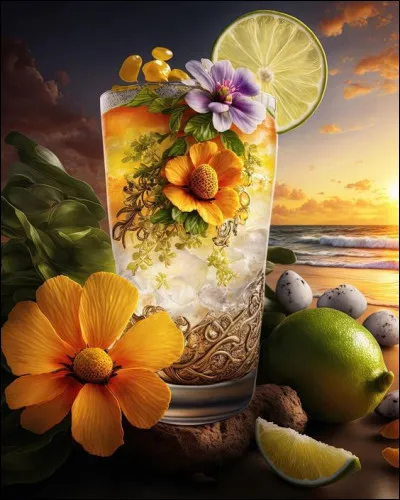 Et pour vous remercier d'avoir joué ce quiz, la maison vous offre une piña colada ! Avec du lait de coco mais aussi...