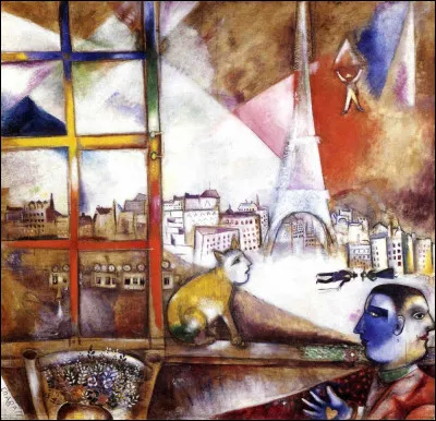 À quel artiste doit-on le tableau intitulé "Paris à travers ma fenêtre" ?