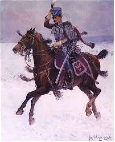 Quel est le nom de cette sacoche plate qui s'attache au ceinturon des cavaliers et qui pend avec le sabre sur leur côté gauche ?