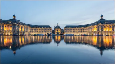 Où se trouve le plus grand miroir d'eau du monde, placé face à la place de la Bourse ?