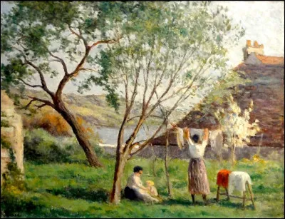 Qui est l'auteur de la toile "Le Jardin du printemps" ?